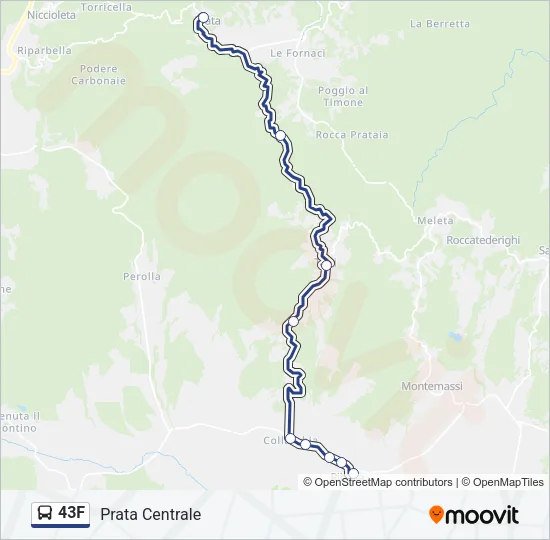 43F Bus Line Map