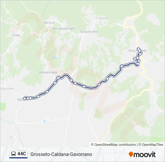 Percorso linea bus 44C
