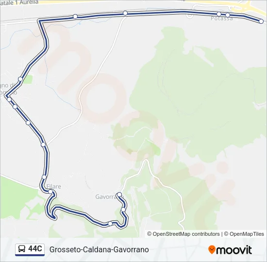 44C Bus Line Map