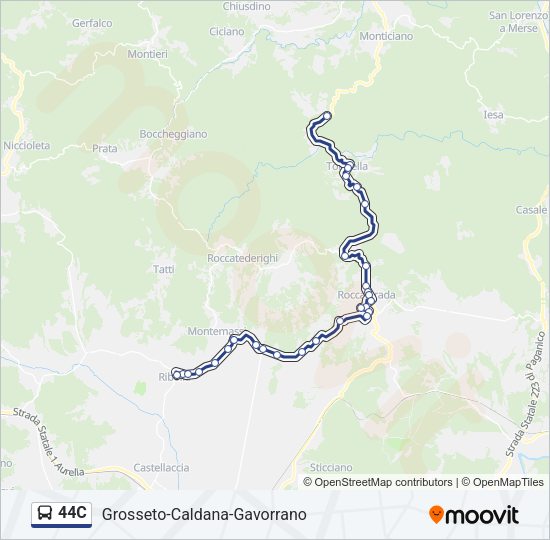 44C Bus Line Map