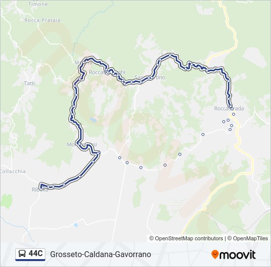 44C bus Line Map