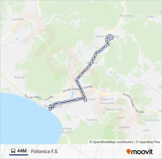 44M Bus Line Map