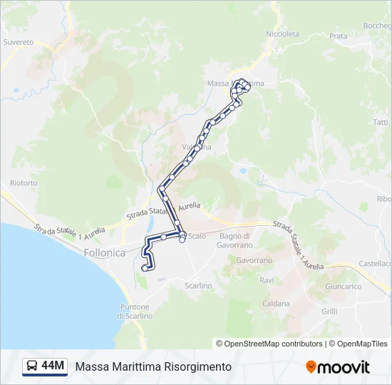 44M Bus Line Map