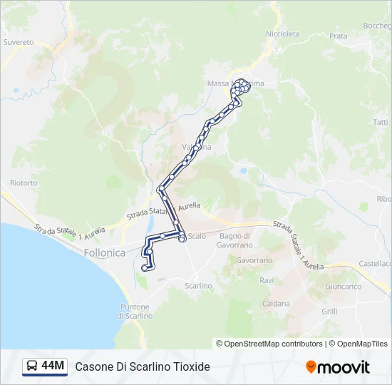 44M Bus Line Map