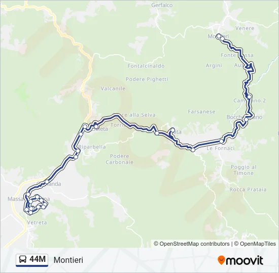 44M Bus Line Map