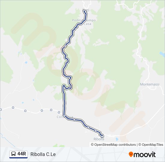 44R bus Line Map