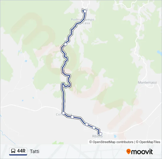 44R Bus Line Map