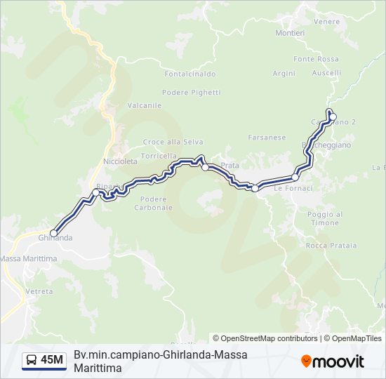 45M bus Line Map