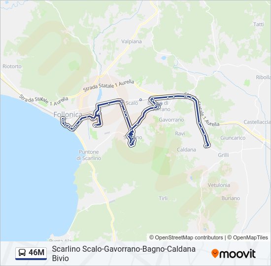 46M bus Line Map