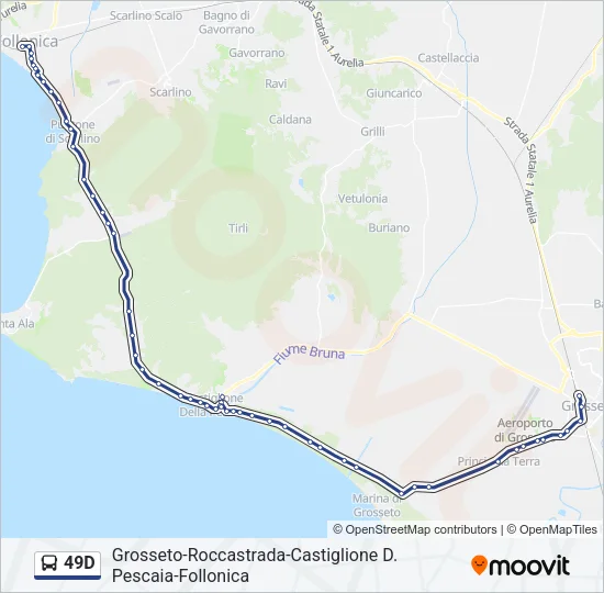 49D Bus Line Map