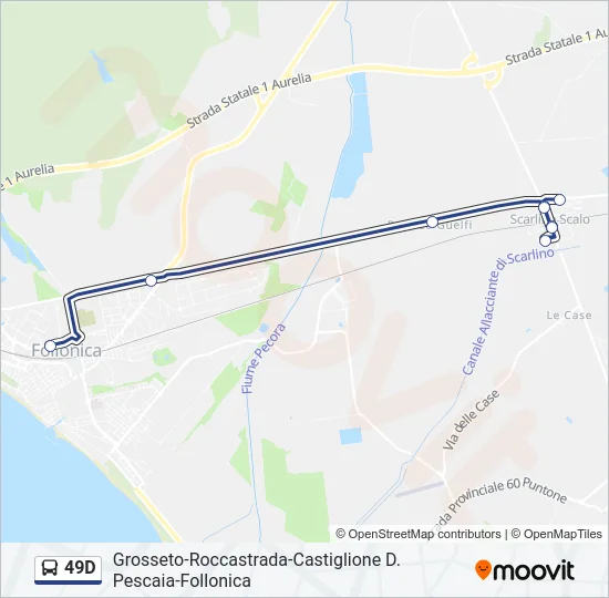 49D Bus Line Map