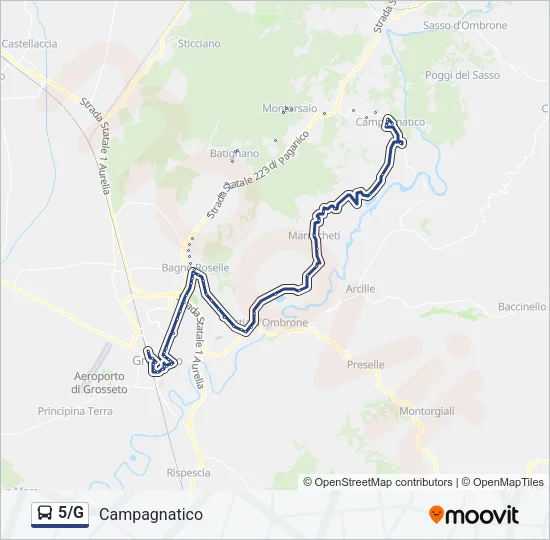 5/G Bus Line Map