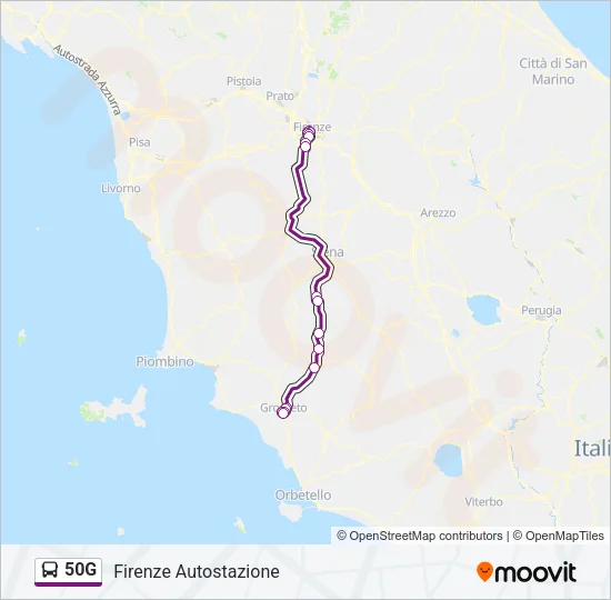 50G Bus Line Map