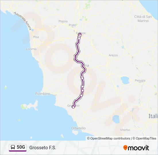 50G Bus Line Map