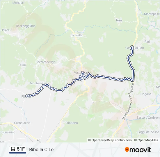 51F Bus Line Map