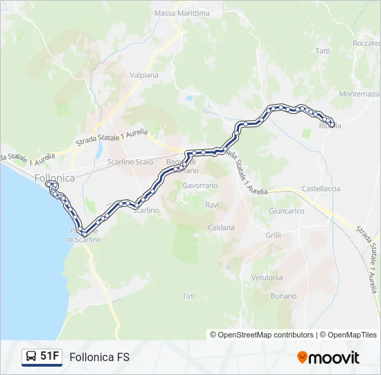 51F Bus Line Map