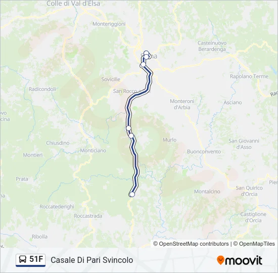 51F Bus Line Map