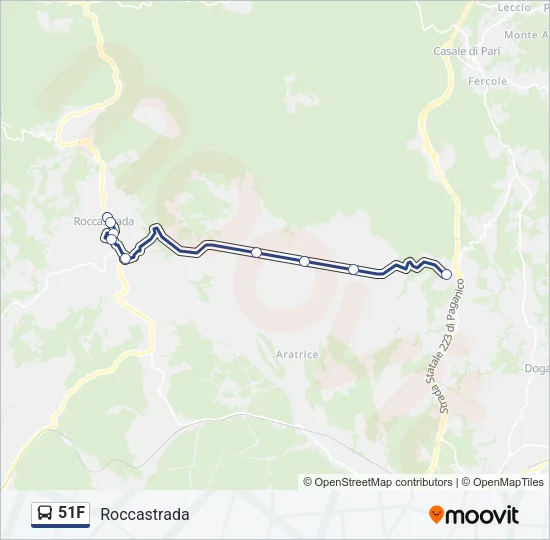 Percorso linea bus 51F