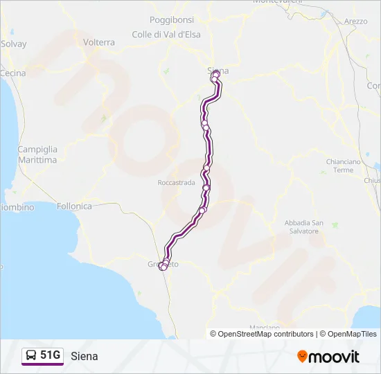 51G Bus Line Map
