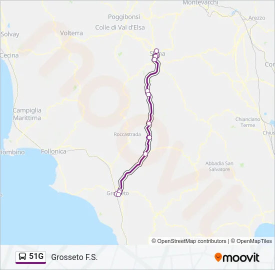 51G Bus Line Map