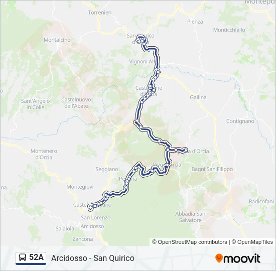 52A Bus Line Map