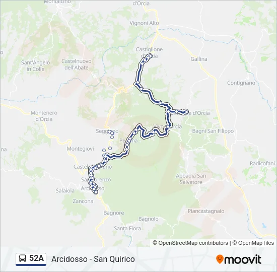 52A Bus Line Map