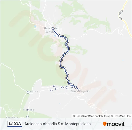 53A Bus Line Map