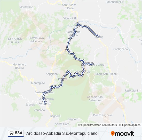 53A Bus Line Map