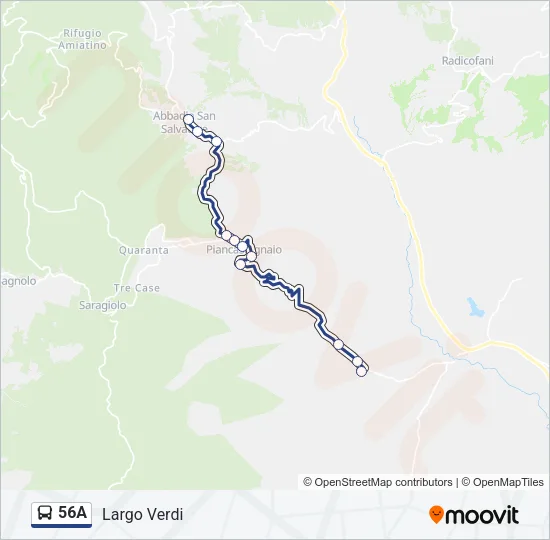 Percorso linea bus 56A