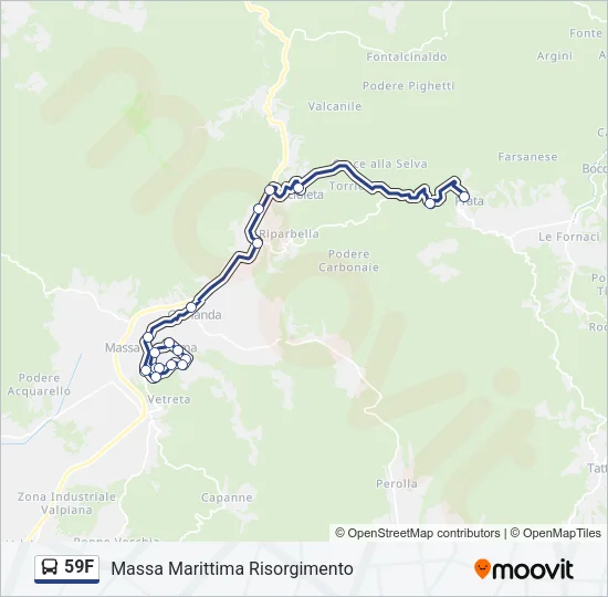 59F Bus Line Map
