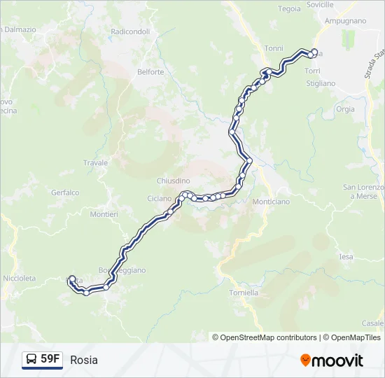 59F Bus Line Map