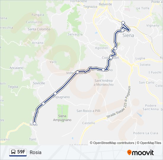 59F Bus Line Map