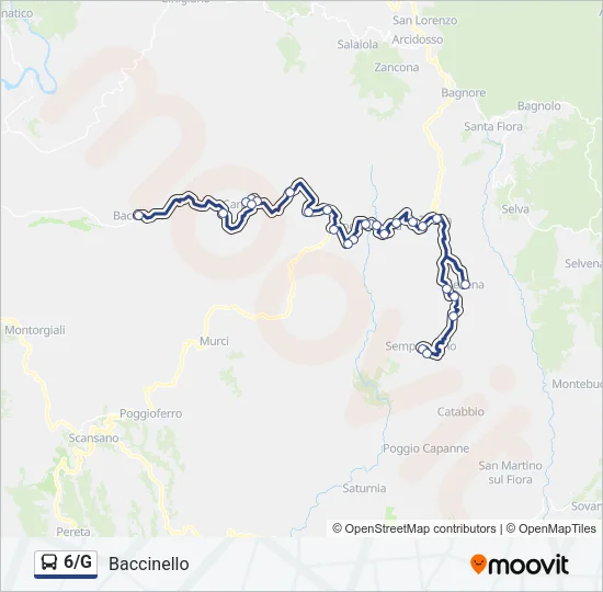 6/G Bus Line Map