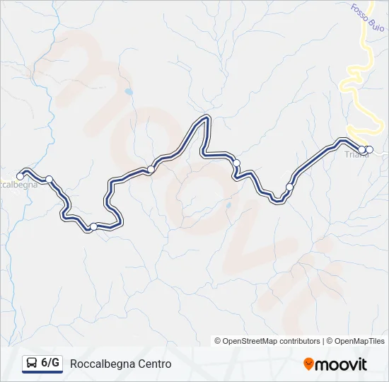 6/G Bus Line Map
