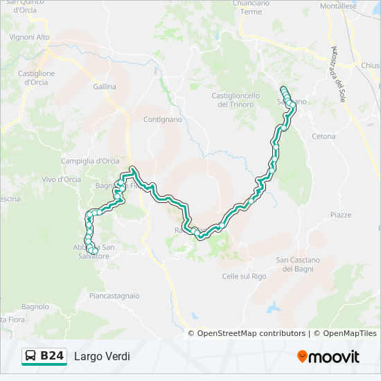 B24 Route Schedules Stops Maps Sarteano Miralaghi Frantoio