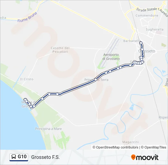 G10 Bus Line Map