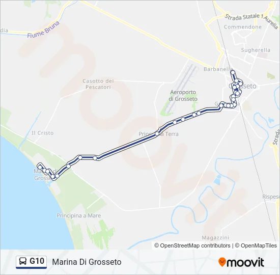 G10 Bus Line Map