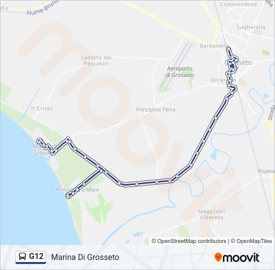 G12 Bus Line Map