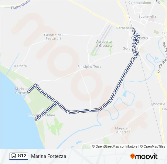 G12 Bus Line Map