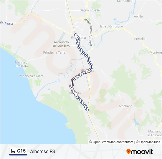 G15 Bus Line Map