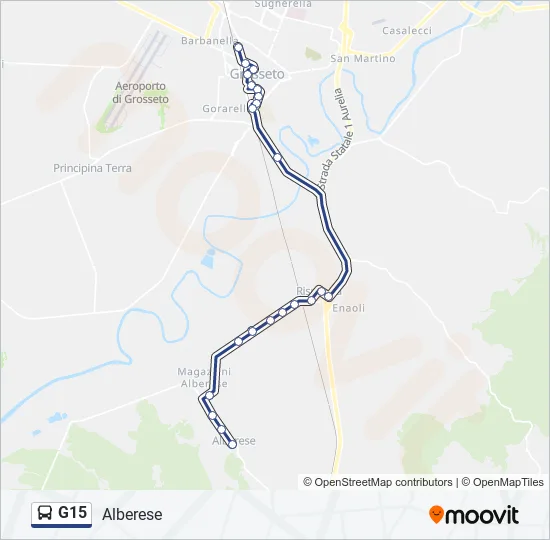 G15 Bus Line Map