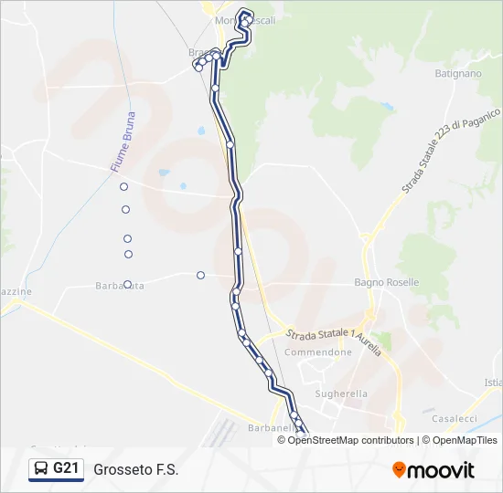 G21 Bus Line Map