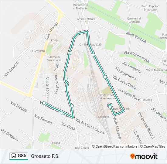 G85 bus Line Map