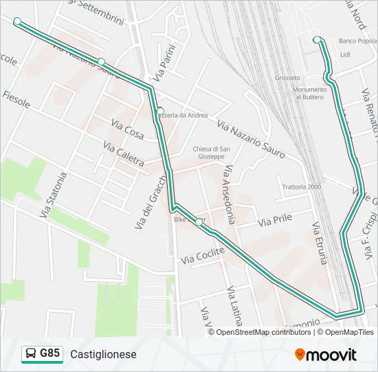 G85 Bus Line Map
