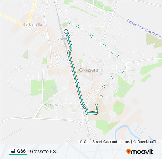 G86 bus Line Map