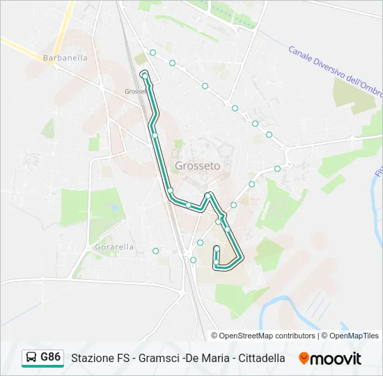 G86 Bus Line Map