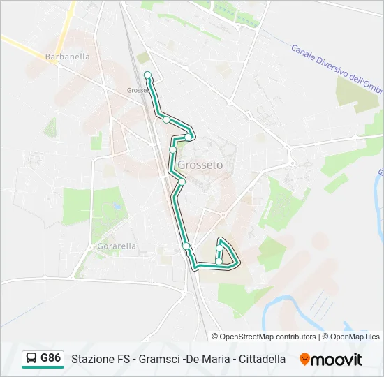 G86 Bus Line Map