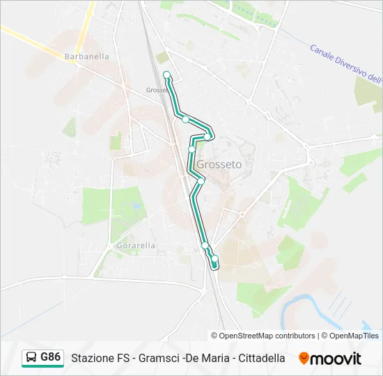 G86 Bus Line Map