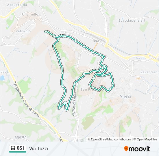 0S1 bus Line Map