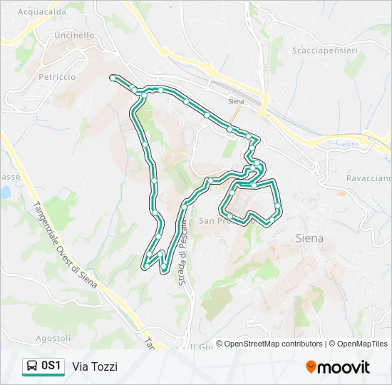 0S1 Bus Line Map